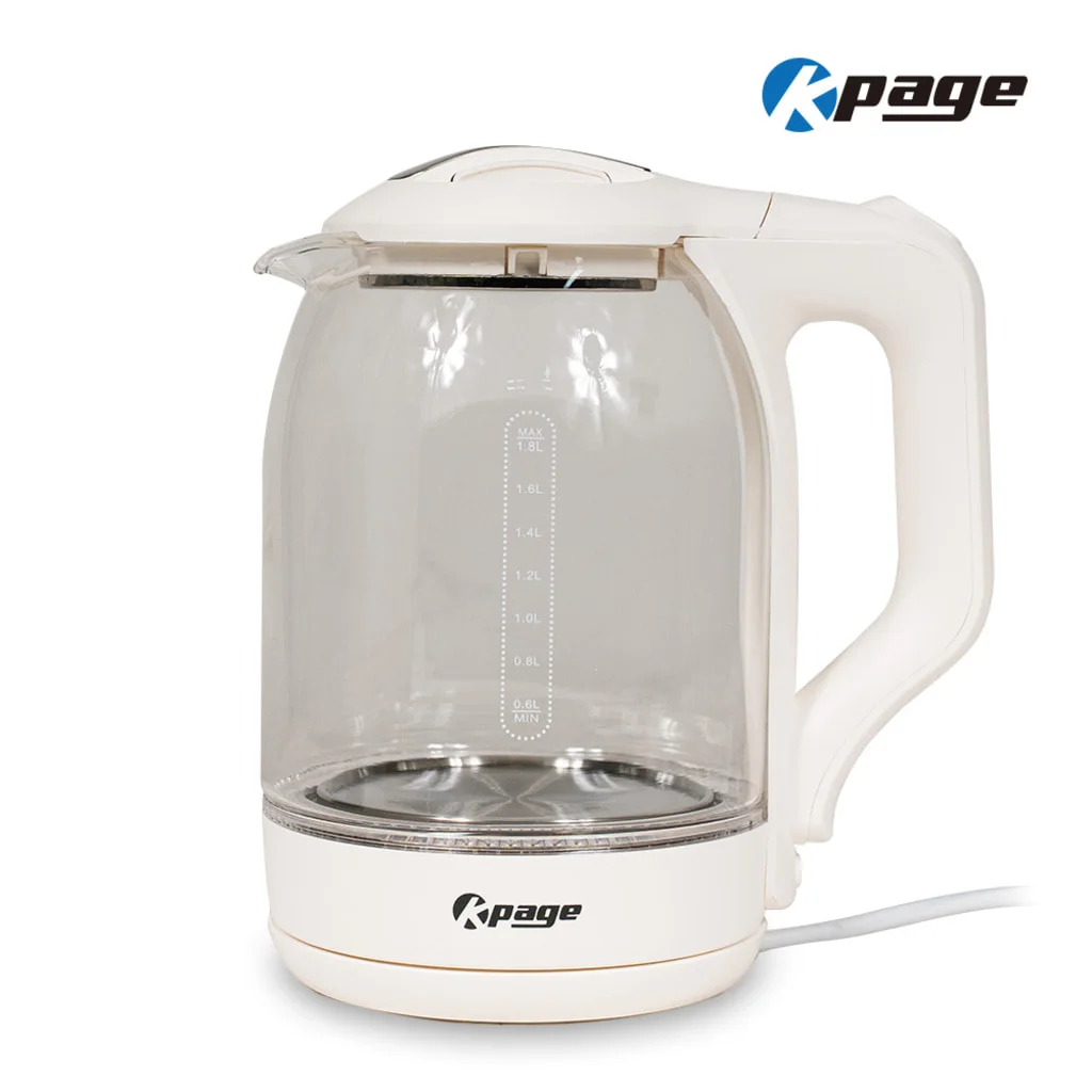 케이페이지주전자/유리/1.8리터/케이페이지/KEP-G18W(12)화이트