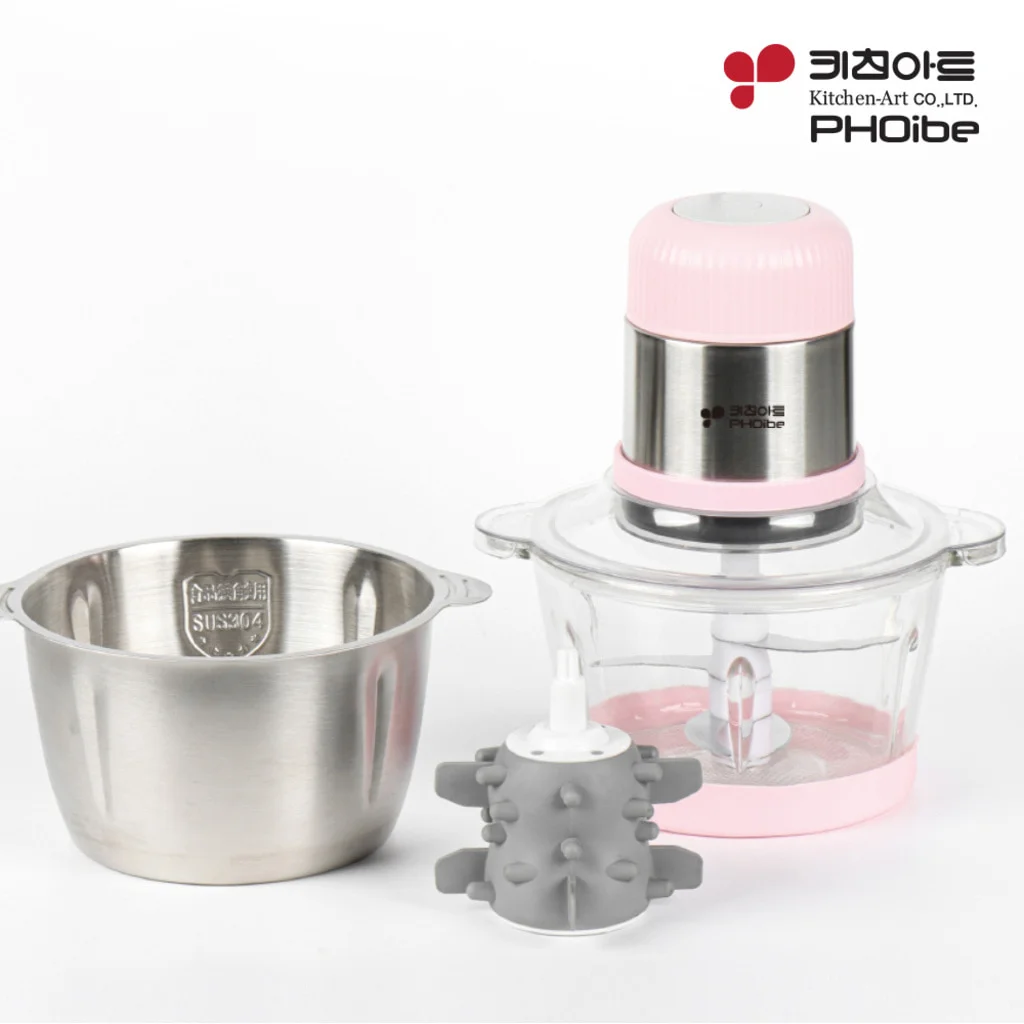 다지기/2리터/스텐+유리+박피기/포이베/키친아트/KA-JS0020KP(6)(전용)