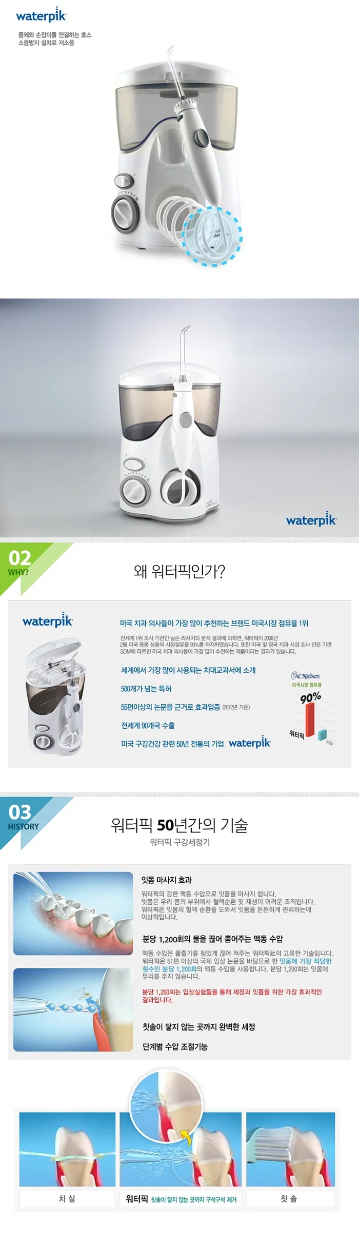 워터픽구강세정기/워터픽/WP-120K(4)특판 상세 이미지 4